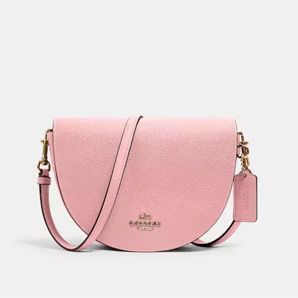 Coach Pink Crossbody Saddle Bag